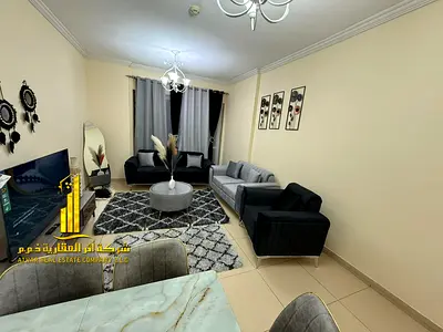 شقه فاخره ثاني ساكن غرفه وصاله مع بلكونه .عجمان ابراج الياسمين. مفروشه بالكامل للإيجار الشهري✨الإيجار يشمل الفواتير والإنترنت وموقف