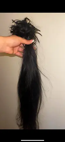 Hair color black 100%human , 70cm long and 100grm