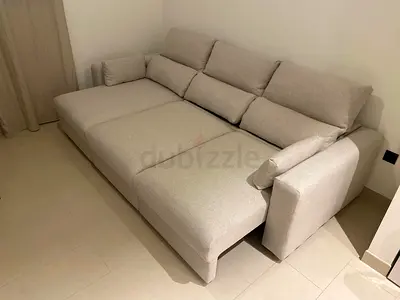 IKEA Esklstuna L Shape Sofa Bed Beige