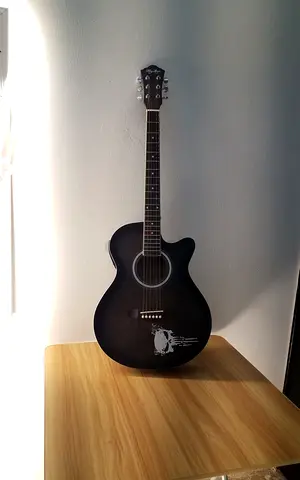Black Cutaway Acoustic Guitar in Brand new Condition