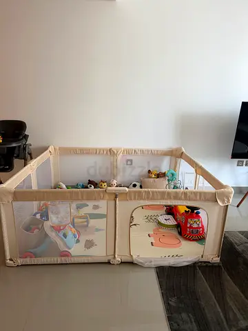 Beige Baby Playpen- Excellent Condition – No Mat/Toys