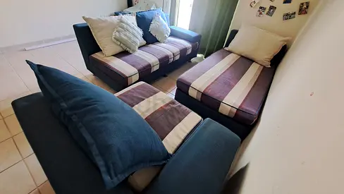 Sofa set/ 7seats/ with Glass Table/300