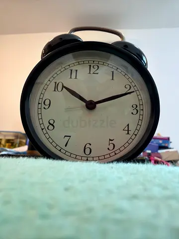 IKEA Classic black twin-bell bedside alarm clock - (Batteries Not Included)
