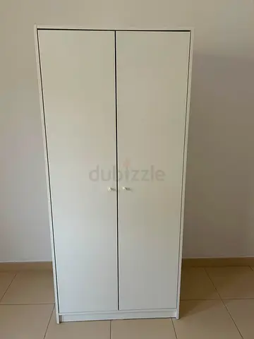 White 2-Door Wardrobe / Storage Cabinet - Good Condition