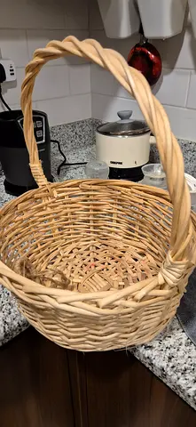 Wicker Handled Fruit/Storage Basket - Good Condition