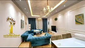 Luxury second-bedroom apartment with a living room and open balcony. Ajman One Tower. Fully furnishe