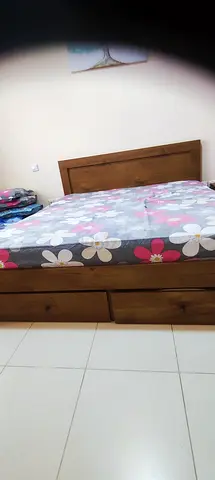 King size Bed with Under-bed Drawers - Good Condition