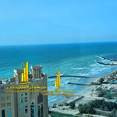 Luxury apartment for monthly rent,three bedrooms and a hall with a sea view,fully furnished with hig