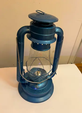 Vintage Style Blue kerosene lantern