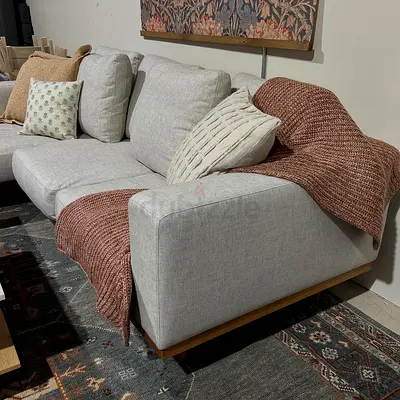 L shape west elm newport sofa