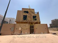 Brand New First Tenant Villa for Rent in Al Hoshi Sharjah 4 Master Bedrooms Living Room Majlis Equip