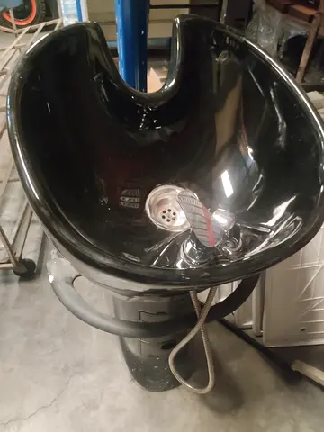 Used Salon Backwash Shampoo Basin with Stand and Hose