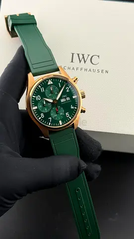IWC Pilot’s Chronograph 3881 Green Dial 41 mm Super Clone