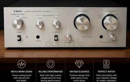 Trio (Kenwood) KA-4500 Vintage Integrated Amp (Fully Recapped)