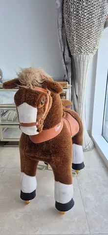 Giant Plush Ride-On Horse with Wheels — Good Condition