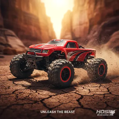 Hosim Red RC Monster Truck -brand new)