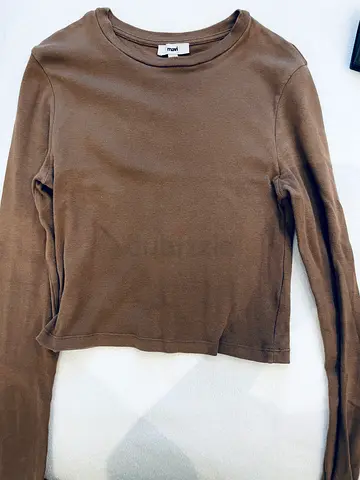 Mavi brown long-sleeve lightweight top, size M