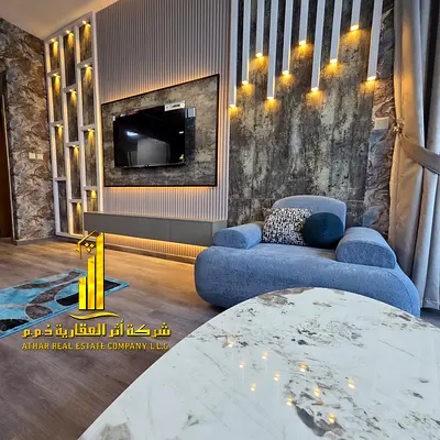 First tenant, luxurious and elegant fully furnished one-bedroom apartment for monthly rent in Ajman One Towers, Al Rashidiya 3