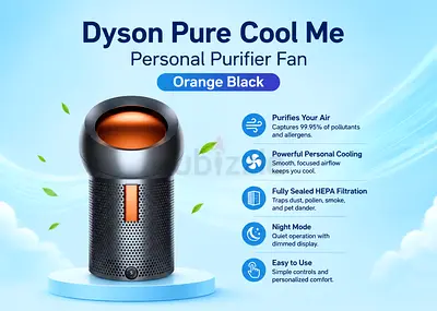 Dyson Pure Cool Me Personal Purifier Fan Orange/Black