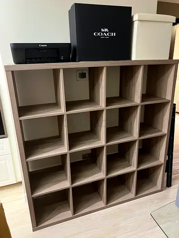IKEA Wooden Cubby Shelf Unit / Shoe - Light Oak Finish