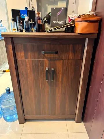 Wooden Storage Cabinet with Drawer and Two Doors