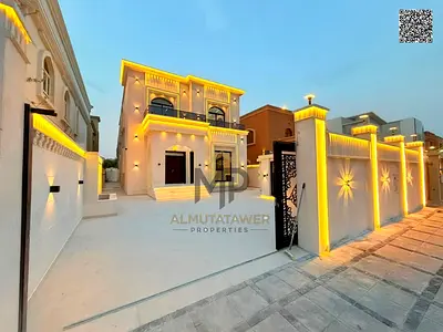 Luxury residential/commercial villa for sale in Al Muwaihat 1, Ajman | Luxurious outdoor majlis | Indoor and outdoor parking | Strategic location in o