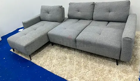 Grey color home centre lshape sofa