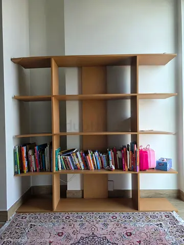 Large Open Wooden Bookcase / Shelving Unit