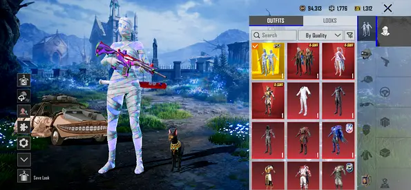 PUBG ACCOUNT 3x SUIT • PHAROAH 3 STAR • 2 MYTHIC LOBBY • PSYSCHO MUMMY UL • 40X GUNLAB • MF 170/300
