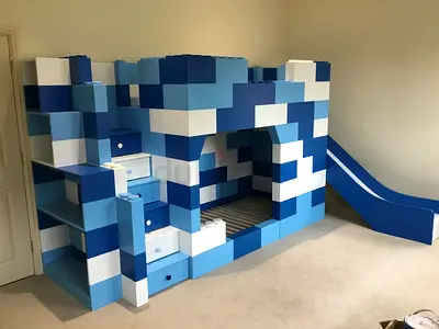Bespoke Custom Children's Building Block Bed — Made to Order | Dubai