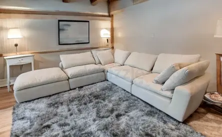 Premium quality marina home feather 🪶 filled modular sofa with ottoman