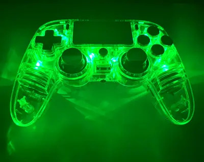 GLOWING TRANSPARENT PS4 CONTROLLER ONLY 100 AED