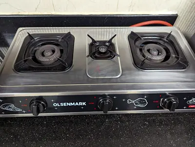 Olsenmark 3-Burner Stainless Gas Stove - Used, Working