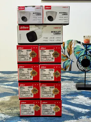 11 + CCTV CAMERAS DAHUA IR EYEBALL AND BULLET 5MP (brand new)