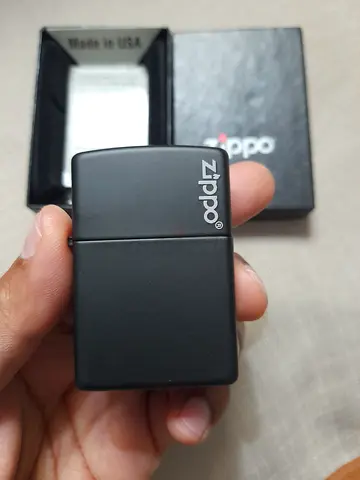 Black Zippo Windproof Lighter with Original Box, did not use