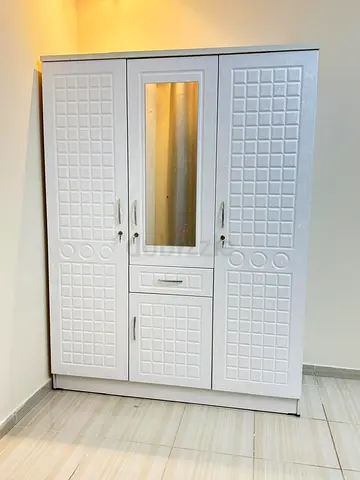 Wood Family wardrobe 3 Door + mirror + drawer with mini door Very strong Quality size is 150cm width