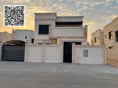 A very special villa for sale in Al Zahia, modern design with a stone facade.