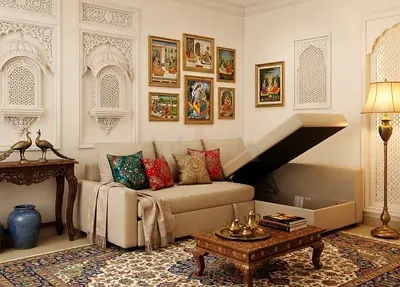 Spacious Corner Sofa Bed with Storage