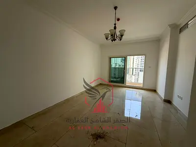 باركن مجاني تامين شيك اطلالة على الشارع العام اجمل غرفتين وصالة مع بلكونة سهل المخرج الى دبي للايجار في المجاز 2