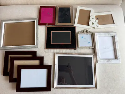 Assorted Photo Frames Bundle - Various Sizes & Styles