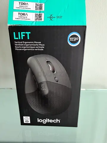 Logitech Lift Vertical Ergonomic Wireless Mouse - Black (Brand New - Never Used)
