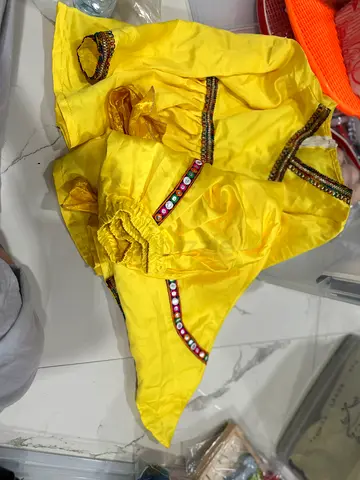Bright Yellow Traditional Dandiya' Dress - Small / Kids age 3-6 years
