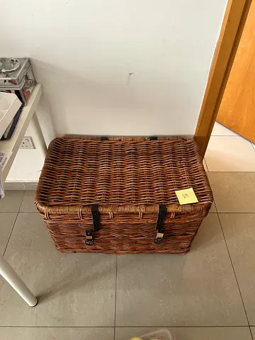 Woven Rattan Storage Chest / Blanket Trunk