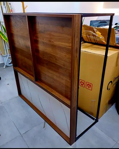 Wooden Coffee table , steel legs