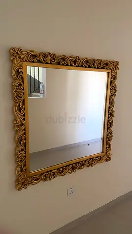 Large Ornate Gold Wall Mirror - Decorative Frame, Excellent Condition
