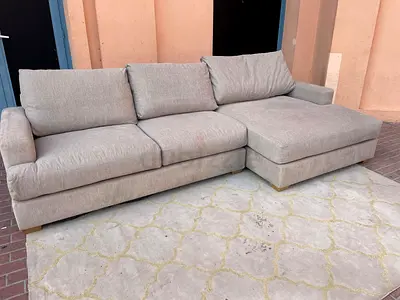 Pottery barn L Shape Sofa Beige