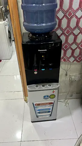 Panasonic Water Dispenser with 18L Bottle - Black/Silver, Working