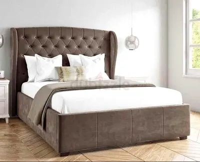 Brand New Luxury King Size Elegant Modern Design Bed, Hydraulic Storage Can be Installed