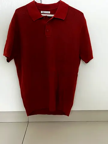 Zara knitted polo shirt
