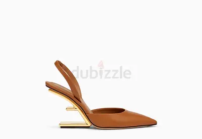 Authentic Fendi Leather First Slingback pumps size 37